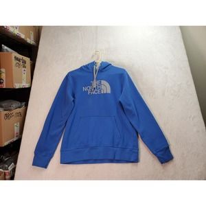 The North Face Hoodie‎ Mens Medium Blue Cotton Long Sleeve Pockets Logo Pullover